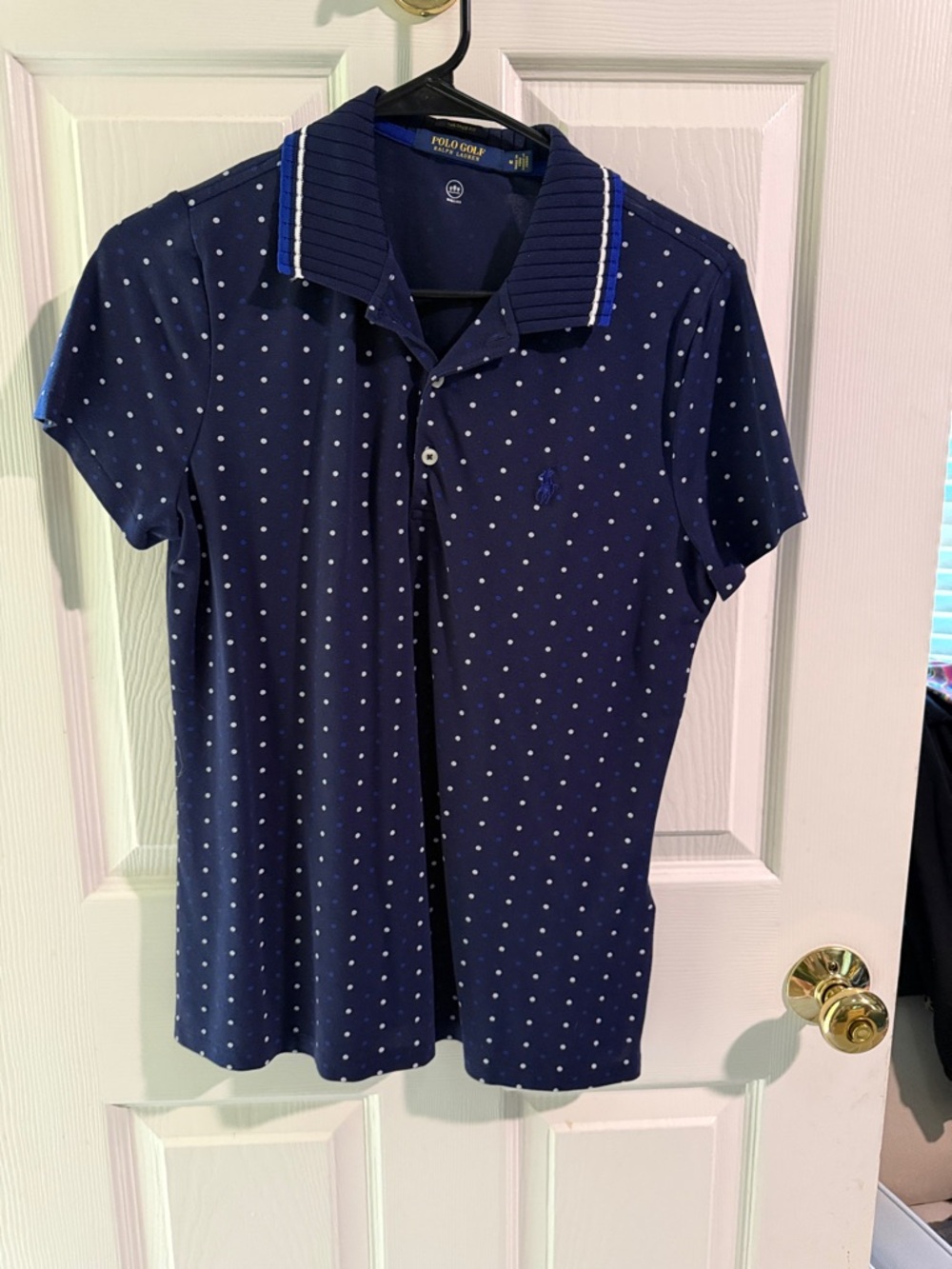 Polo Golf by Ralph Lauren Navy Polka Dot Short-Sleeve Polo